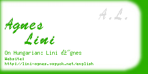 agnes lini business card